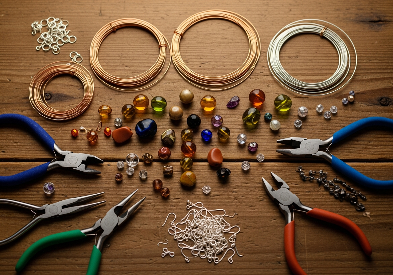Инструменты и материалы для создания серёжек
